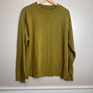 Original Use Men's Olive Crewneck Sweater/Light Sweatshirt Size L, Unisex EUC